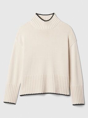 gap oversize cotton mockneck sweater